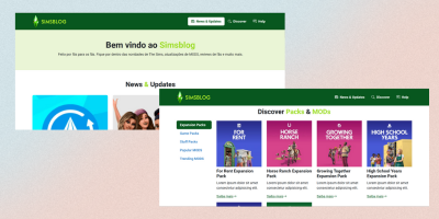 Imagem com prévia do site projeto Simsblog