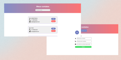 Imagem com prévia do site projeto Meus contatos